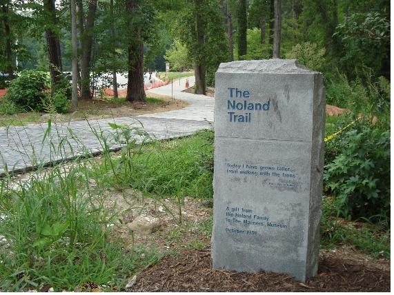 The Noland Trail in the Mariners' Museum Park connects the adjacent neighborhoods to the museum. Additional trails like this are desired. Noland Trail.svg