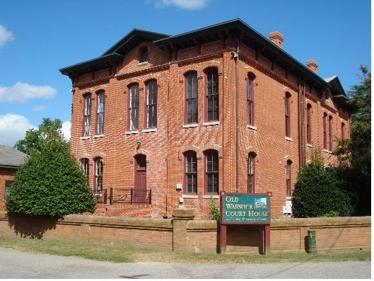The areas rich history forms a starting point for the future identity and character of the neighborhoods and activity centers in the District. Above is the restored Old Warwick Courthouse in Denbigh. Old Courthouse.svg